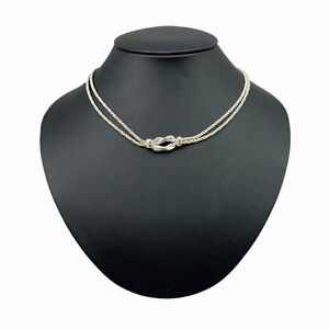 Tiffany & Co Double Rope Center Knot Necklace Jewelry Accessory Pendant Choker